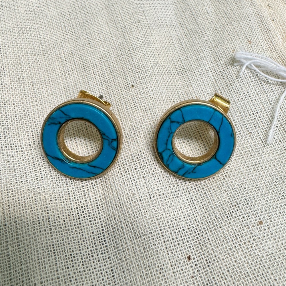 Madewell turquoise circle studs